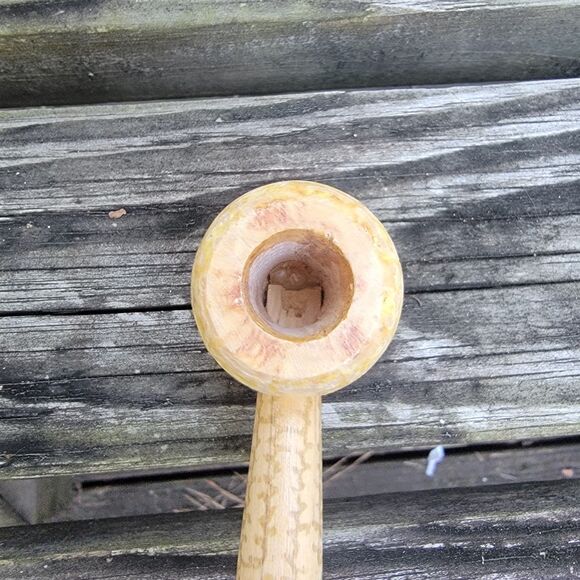Missouri Meerschaum ORIGINAL Pipe Corn Cob Bamboo Shank Curved Stem EXCELLENT - Picture 2 of 11